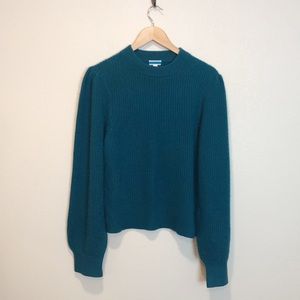 J Crew Cashmere puff-sleeve mockneck sweater
BA382 Size Large